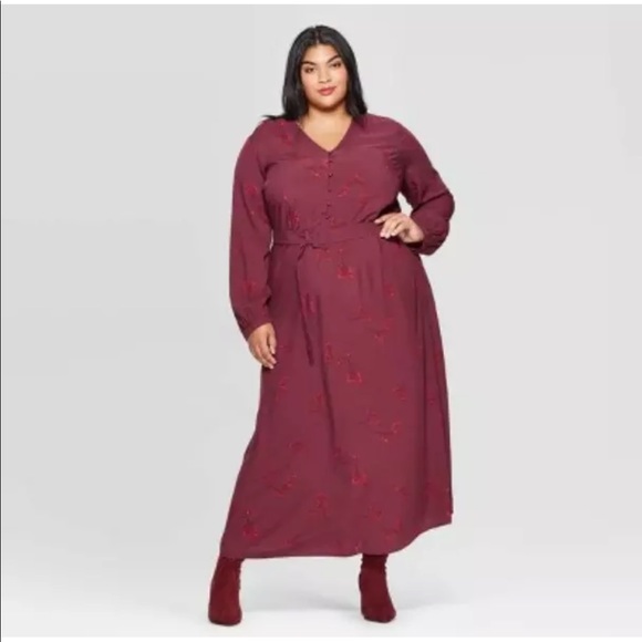 Ava & Viv Dresses & Skirts - SOLD|NEW Ava & Viv Red Floral Maxi Boho Dress 3X